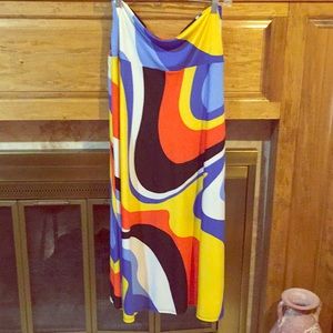 Multi color maxi skirt.